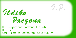 ildiko paczona business card